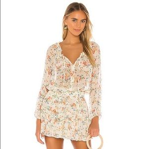Love shack fancy popover floral confetti dress